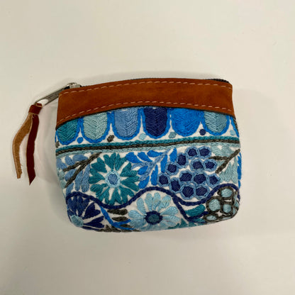 Change purse crafted from recycled huipile (traditional Mayan blouse) fabric.